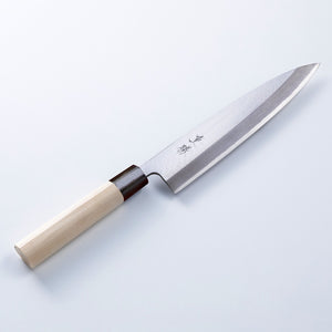 Open image in slideshow, HONMAMON &quot;SAKAI SHIGEKATSU&quot; Mioroshi Deba (Butcher Knife) SK Steel, 210mm
