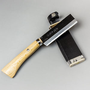 Open image in slideshow, &quot;AZUMASYUSAKU&quot; Hatchet for Bamboo Splitting, Aogami Steel no.2, 120mm~240mm with Case
