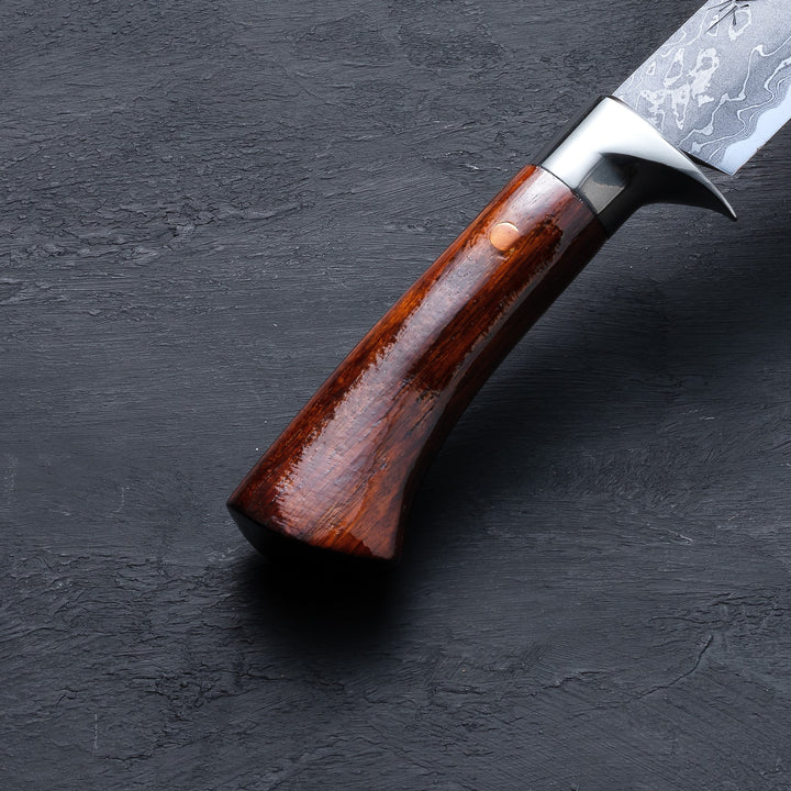 Azuma Shusaku Damascus Blue Paper Steel Hatchet, 6-inch Random Blade, Western Lacquer Finish
