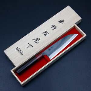 Open image in slideshow, &quot;MOTOKANE&quot; Santoku (Multi-Purpose Knife) Aogami Super Steel, 170mm
