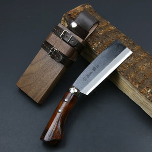 Open image in slideshow, AZUMASYUSAKU Japanese Hatchet / Machete KUROUCHI SHIROGAMI Steel no.2, 120mm~210mm (NATA)
