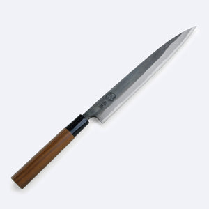 Open image in slideshow, HONMAMON &quot;MOTOKANE&quot; Sashimi Kurouchi Knife, Aogami Steel No.1, 210mm~270mm
