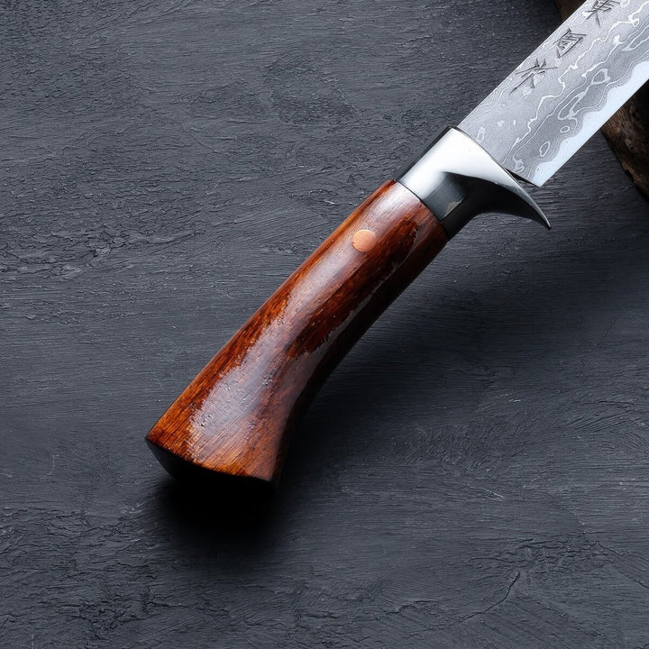 Azuma Shusaku Damascus Blue Paper Steel Hatchet, 6-inch Random Blade, Western Lacquer Finish