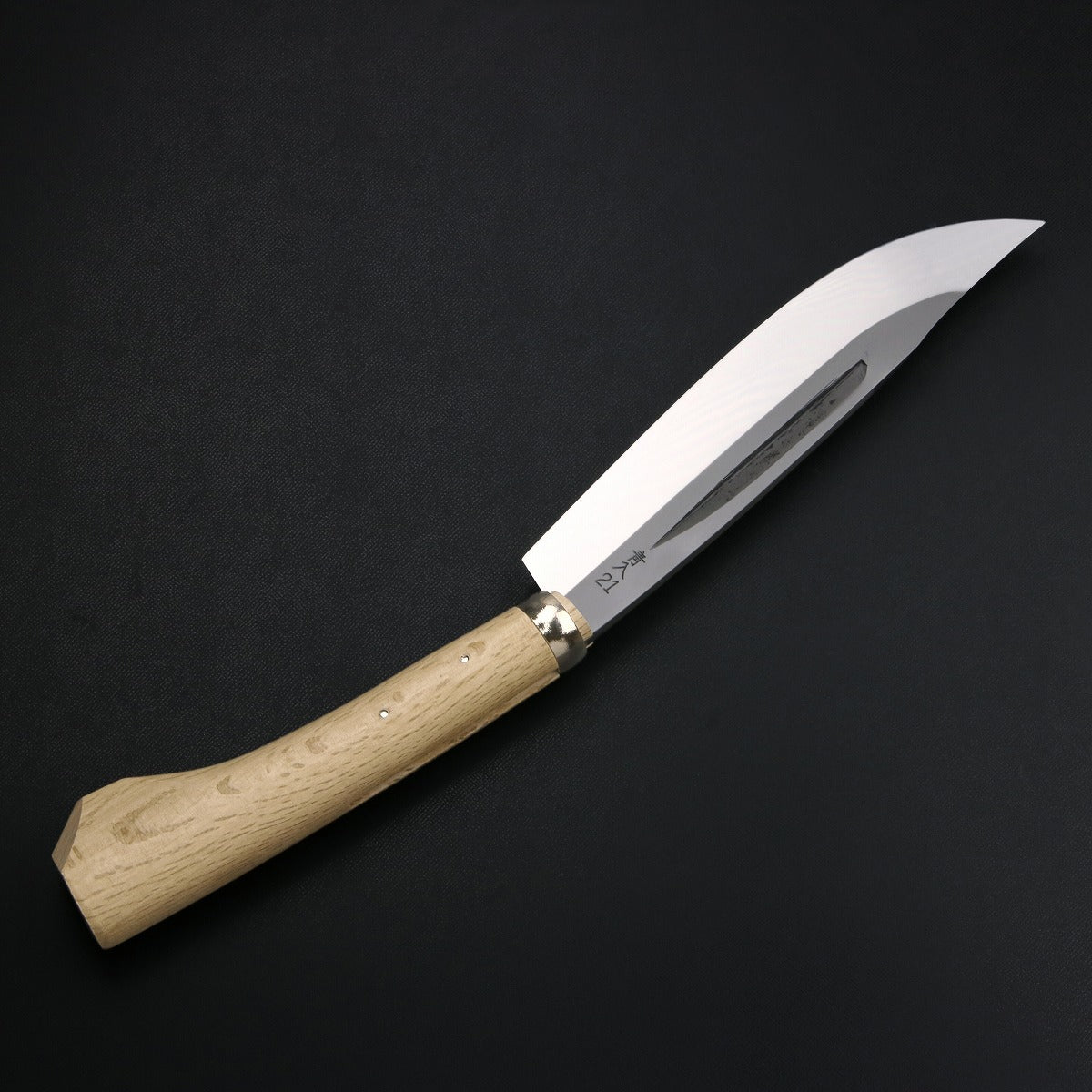 HONMAMON "AZUMASYUSAKU" Polished Hatchet / Machete Aogami Steel No. 2 Single Edge, 180mm~240mm For Right Hander