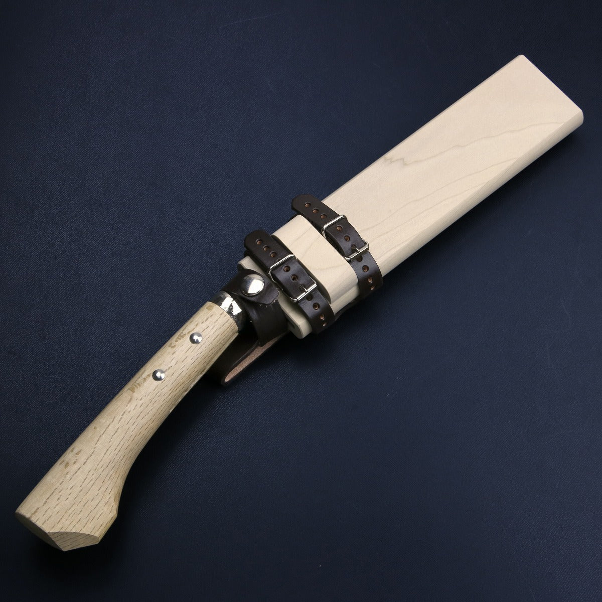 HONMAMON "AZUMASYUSAKU" Polished Hatchet / Machete Aogami Steel No. 2 Single Edge, 180mm~240mm For Right Hander
