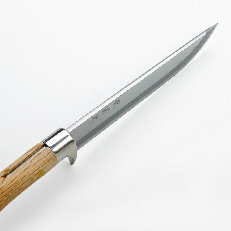 "AZUMASYUSAKU" Polished Japanese Hunting Knife Aogami Steel no.2, 180mm~210mm Medium length Outdoor knife