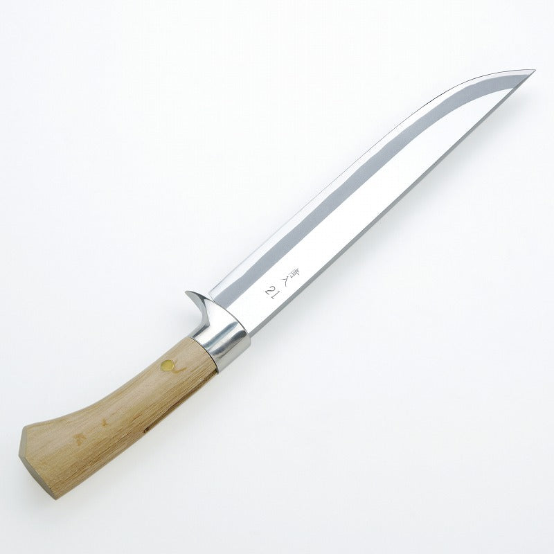 "AZUMASYUSAKU" Polished Japanese Hunting Knife Aogami Steel no.2, 180mm~210mm Medium length Outdoor knife