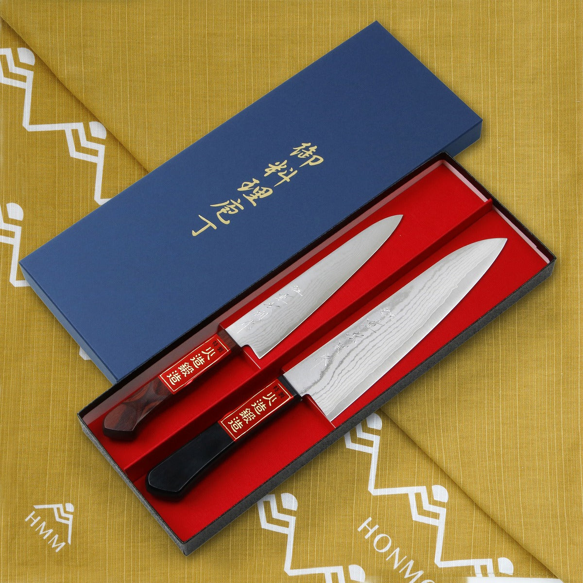 Blades of Tradition – Shigehiro VG10 Damascus Set with Furoshiki (Gyut ...