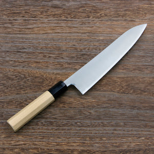 Open image in slideshow, Gyuto (Chef&#39;s Knife), Powdered HSS R2, 210mm with Buffalo Horn Octagonal Handle
