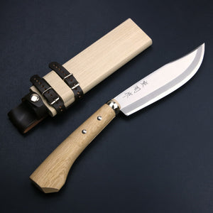 在素材輪播內開啟圖片，HONMAMON &quot;AZUMASYUSAKU&quot; Polished Hatchet / Machete Aogami Steel No. 2 Double Edge, 180mm~240mm
