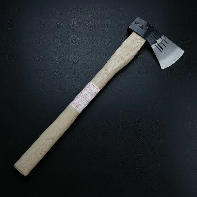 HONMAMON KIUMA Axe 750g Shirogami no.2 steel 750g, Oak Handle with sim ...