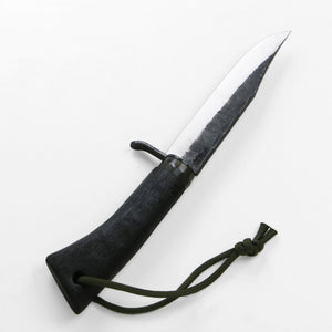 HONMAMON Japanese Hunting knife Aogami Steel Charcoal Oak Handle, 120mm~210mm