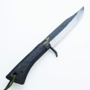HONMAMON Japanese Hunting knife Aogami Steel Charcoal Oak Handle, 120mm~210mm