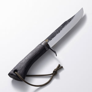 HONMAMON Japanese Hunting knife Aogami Steel Charcoal Oak Handle, 120mm~210mm
