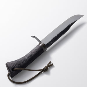 HONMAMON Japanese Hunting knife Aogami Steel Charcoal Oak Handle, 120mm~210mm