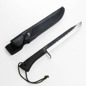 Open image in slideshow, HONMAMON Japanese Hunting knife Aogami Steel Charcoal Oak Handle, 120mm~210mm
