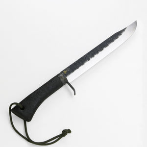 HONMAMON Japanese Hunting knife Aogami Steel Charcoal Oak Handle, 120mm~210mm