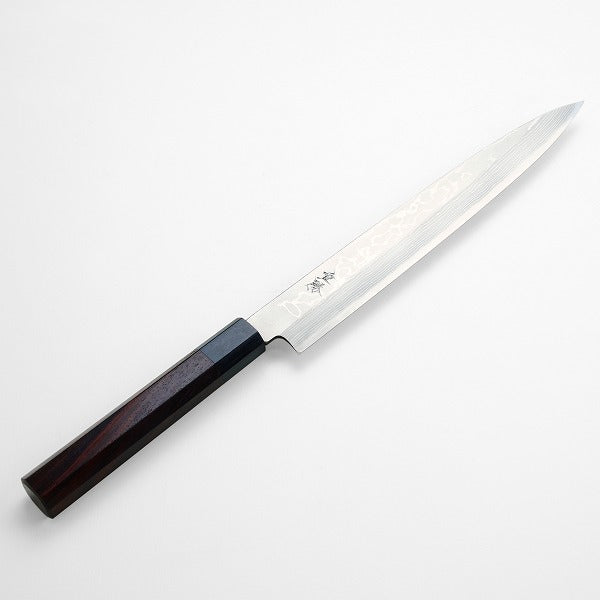 "SHIGEKATSU" Yanagiba (Sashimi Knife) Shirogami No.2 Laminated Damascus, 240mm