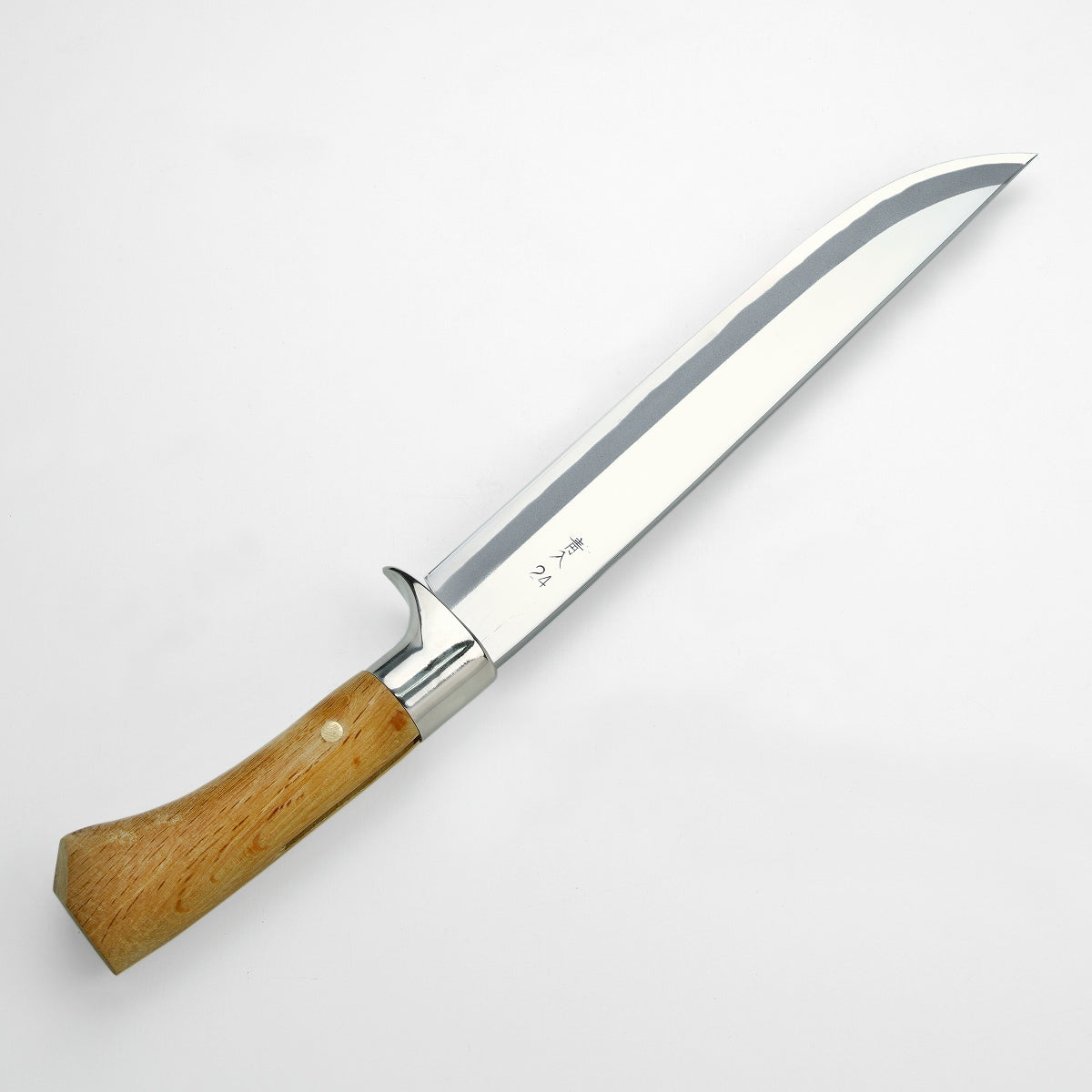 HONMAMON "AZUMASYUSAKU" Hunting Knife with Carving of Tiger 240mm Japanese Outdoor Knife
