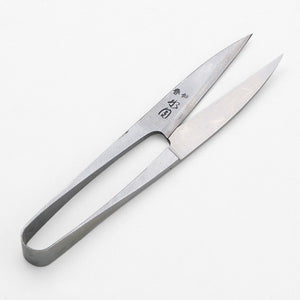 Open image in slideshow, “SUIGETSU” Handmade Japanese Grip Scissors(Nigiri) Aogami Steel Curved Blade, 105-120mm
