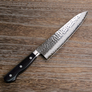 Open image in slideshow, HONMAMON Gyuto / Santoku / Petty VG-10 Hammered Damascus Western Kitchen Knives
