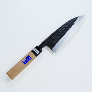 Open image in slideshow, Deba (Butcher Knife) Shirogami Steel No.2 with Kuro Hammered pattern
