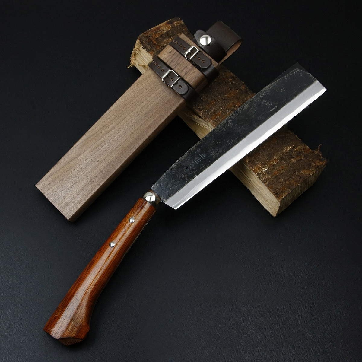 OgurayaYamamoto AZUMASYUSAKU” Japanese Hatchet / Machete KUROUCHI SHIROGAMI Steel