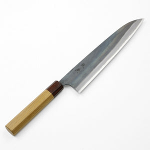 Open image in slideshow, &quot;MOTOKANE&quot; Kurouchi Gyuto (Chef’s Knife) Aogami Steel no.1, Zelkova Handle, 240mm
