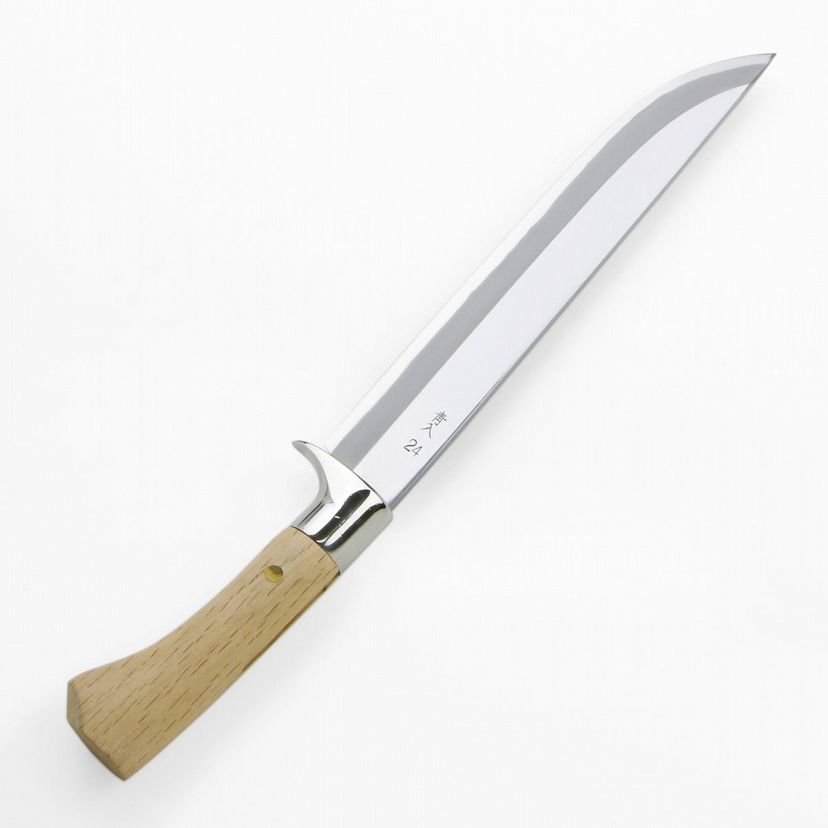 HONMAMON "AZUMASYUSAKU" Hunting Knife with Carving of Nightingale 240mm Japanese Outdoor Knife