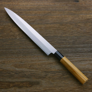 Open image in slideshow, HONMAMON Yanagiba (Sashimi Knife) Shirogami steel No.2, 180mm~240mm for Left Hander
