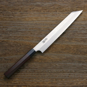 Open image in slideshow, ” SHIGEKATSU” YANAGIBA Kiritsuke (Sashimi Knife) SHIROGAMI Steel 240mm~270mm
