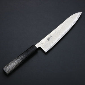 在素材輪播內開啟圖片，”SHIGEKATSU” Gyuto knife AUS10 Uzumaki pattern with Angin handle 210ｍｍ
