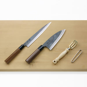 Open image in slideshow, ”MOTOKANE” Fishmonger Tools with Deba knife &amp; Yanagiba knife
