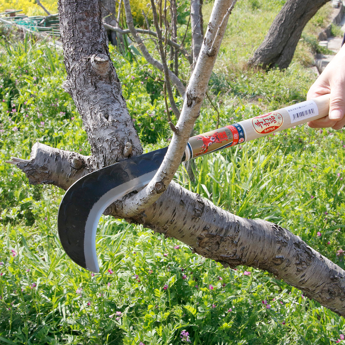 "OJIKA" Sickle Aogami Steel Climbing Sickle Double Bevel, 360mm 230g