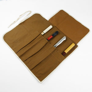 HONMAMON Portable Knife Roll Bag With 4 Slots／6 Slots