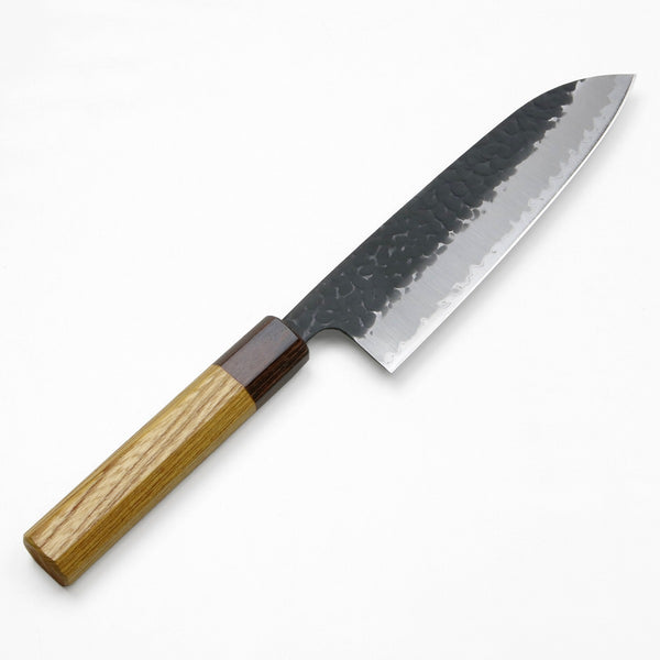 SANTOKU Kitchen Knife Aogami super steel KUROUCHI Hammered pattern