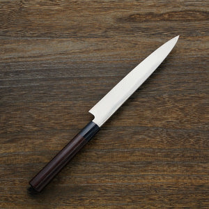 "SHIGEKATSU" Yanagiba (Sashimi Knife) Shirogami No.2 Laminated Damascus shinogi handle