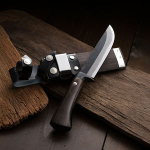 Open image in slideshow, &quot;AZUMASYUSAKU&quot; Kurouchi Outdoor Knife Shirogami Steel no.2, 120ｍｍ～150ｍｍ
