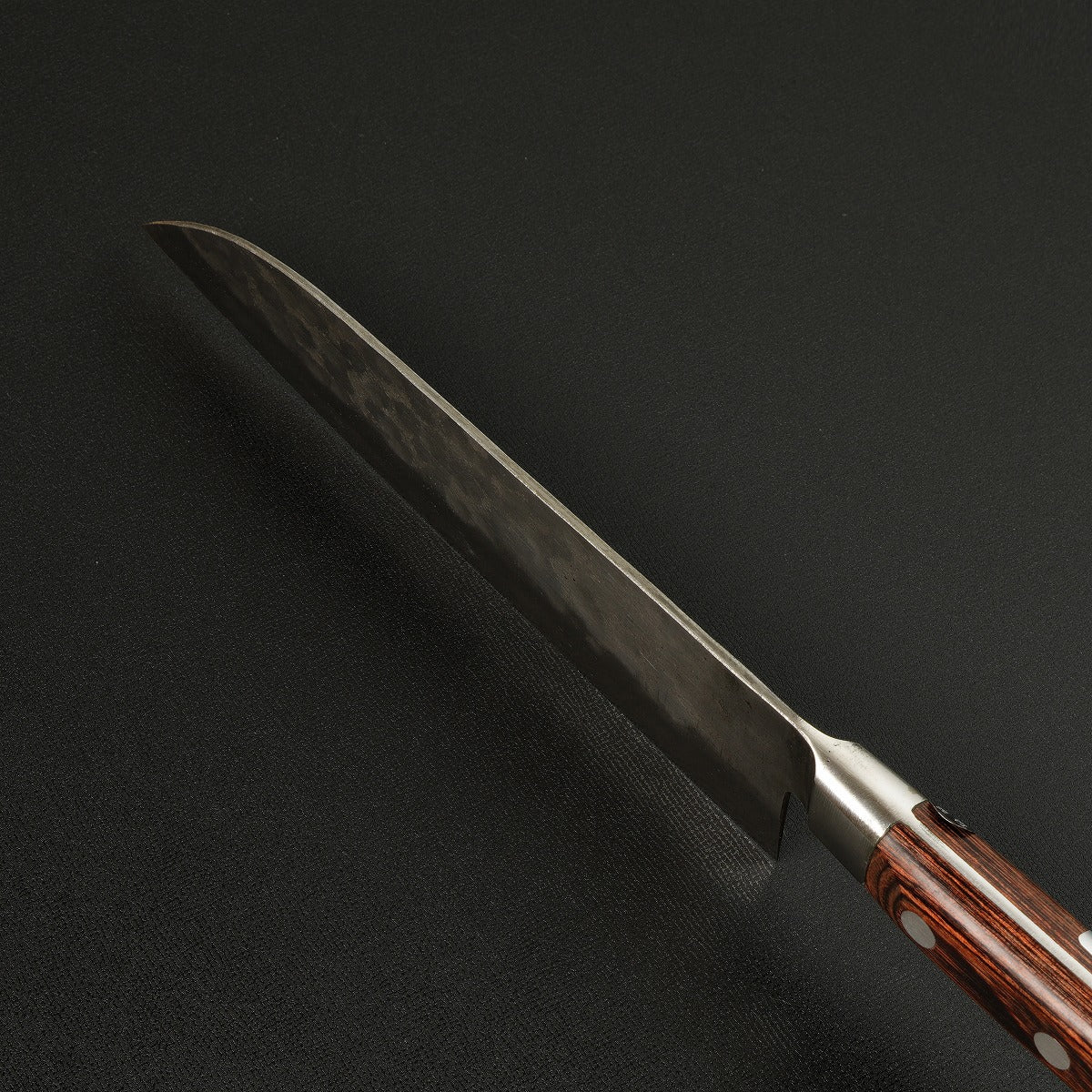 <刀皇> 三德刀 (多用途廚刀) 白紙鋼1號 槌目模樣, 180mm