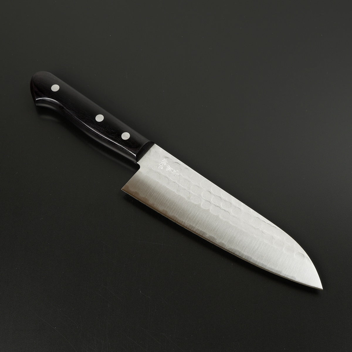 "HONMAMON" Santoku (Multi-Purpose Knife) Aogami Steel No.2, Nashiji, Wooden Case, 170mm