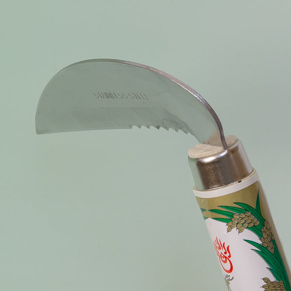 INARIJIKA Weeding Sickle - Wavy Blade, Made in Japan Stainless Steel
