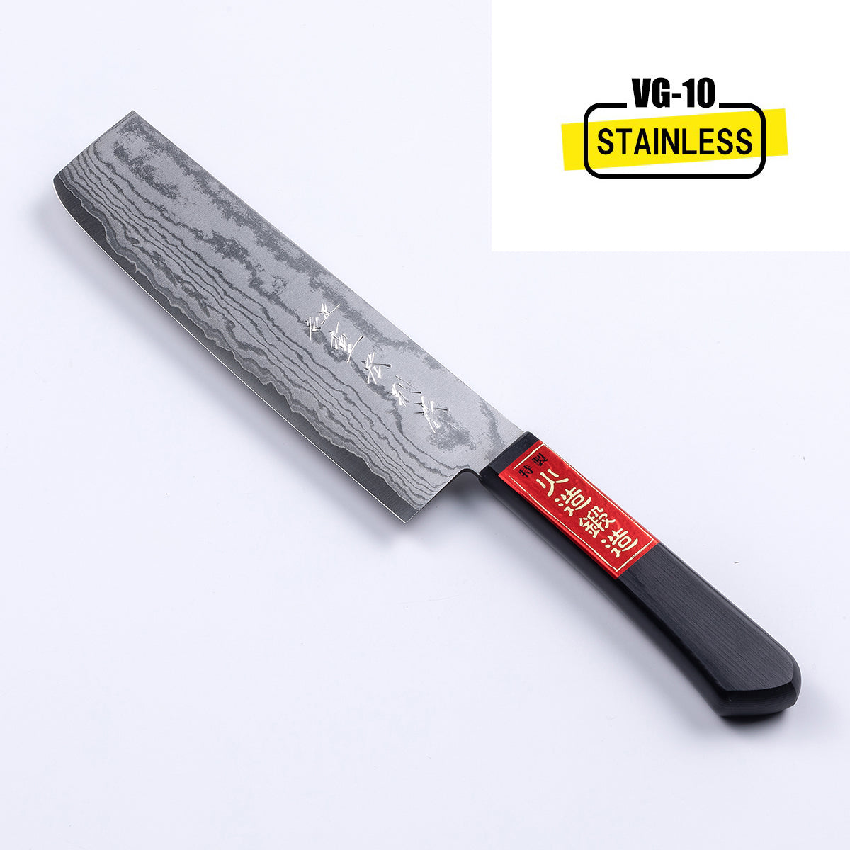 HONMAMON "SHIGEHIRO" Nakiri (Vegetable Knife) VG10 Damascus Laminated, 165mm