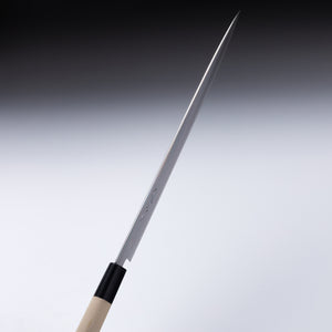 HONMAMON "MOTOKANE" Sashimi Knife  Shirogami Steel No.2, 210mm~300mm with Wooden Case