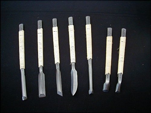 'YAWARA' 7 Pcs Chisel Set in Wooden Box, Engraving Knife
