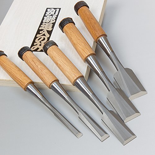 Japanese Style Chisel 5pcs Set, Blade Material : High Speed Steel