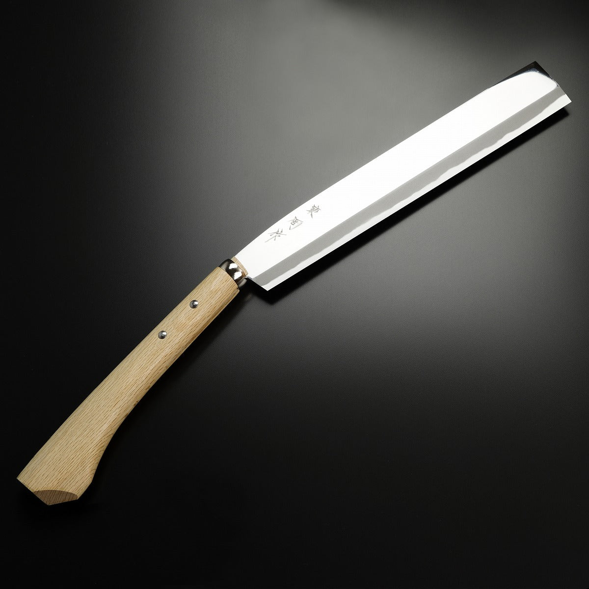 AZUMASYUSAKU" Polished Japanese Hatchet / Machete, Aogami Steel Double edge, 300mm (NATA)