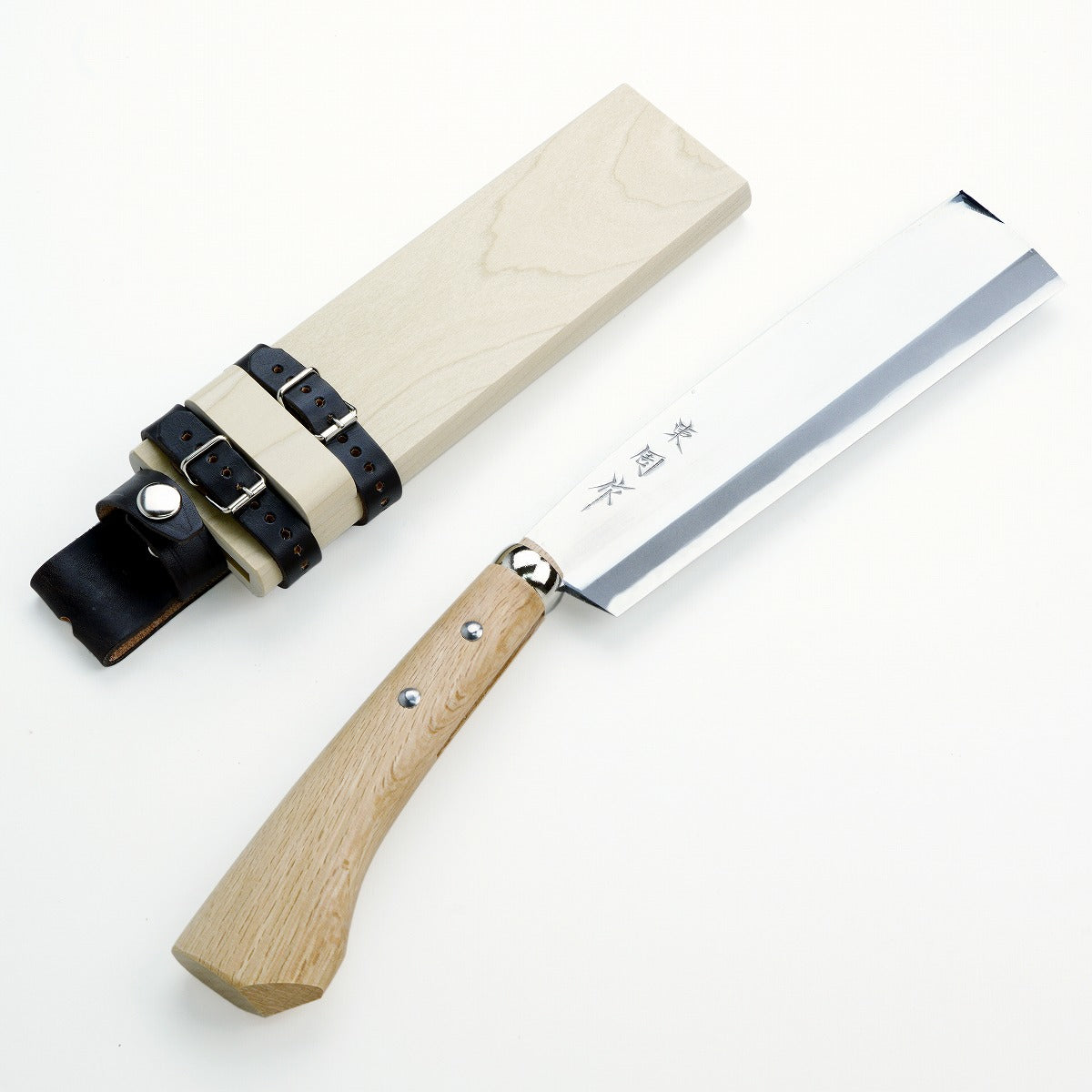 Hachette Polie AZUMASYUSAKU - Acier Shirogami 150mm - Manchon Bois - Étui - Neuve