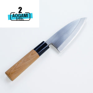 Open image in slideshow, Deba  (Butcher Knife) Aogami Steel No. 2, 105mm~180mm
