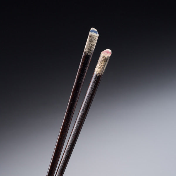 "FUJISAN"(Mt.Fuji) Meoto-Bashi Chopsticks Set with Rest