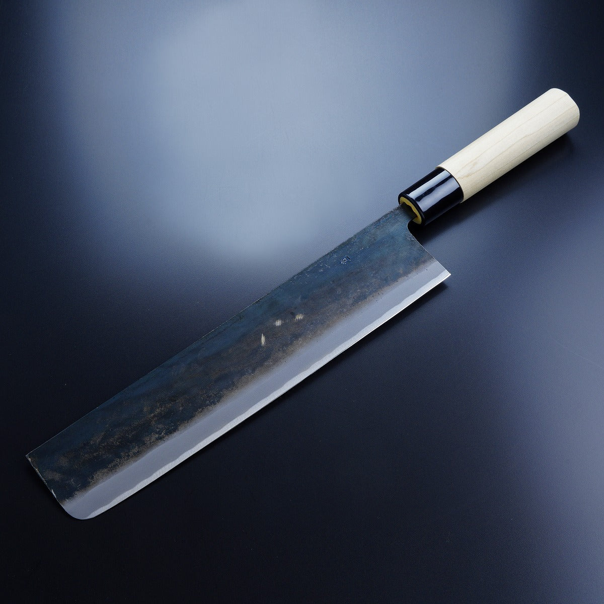 HONMAMON "MOTOKANE" Nakiri Kurouchi (Vegetable Knife) Aogami no.1 Steel, 300mm